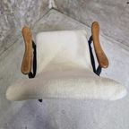 Vintage Fauteuil Met Zachte Teddy Stof thumbnail 7