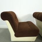 Space Age Fauteuil Bruin Met Kunststof thumbnail 16