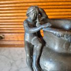Tinnen Kan Van Art Nouveau-stijl. Kunstenaar Charles Théodore Perron (1862-1934) thumbnail 2