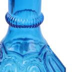 Vintage Karaf Kobalt Blauw Glas Le Smith Glass Co Maan Sterren Sixties Vs 32Cm thumbnail 5