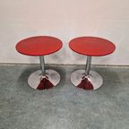 Set Retro Bijzettafel Nachtkastjes Tulpvoet Jaren 70 Stijl thumbnail 7