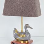 Vintage Eend Tafellamp Messing Mid Century ´70 Regency Lamp thumbnail 9