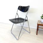 Vintage Klapstoel IKEA Chroom Zwart Niels Gammelgaard thumbnail 2