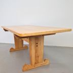Vintage Eetkamer Set Schragentafel Bank Stoelen Krukken ´60 thumbnail 9