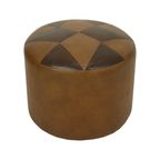 Ronde Vintage Poef Bruin Stermotief Skai Sixties thumbnail 10