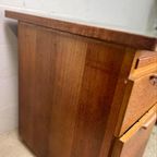 Vintage Xl Houten Bureau / Desk thumbnail 11