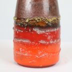Fat Lava Vaas Carstens West Germany Rood Oranje Druipglazuur 6013-30 thumbnail 2