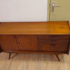 Vintage Teak Fineer Dressoir Lowboard Kast Kastje thumbnail 11