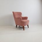 Vintage Roze Artifort Fauteuil Dames | Theo Ruth Roze Rib thumbnail 6
