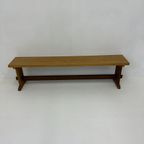 Vintage Solid Wooden Bench , 1970’S thumbnail 7
