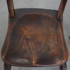 Tijdloze Stijlvolle Set Van 4 Antieke Engelse Oxford Eetkamer/ Keuken Stoelen thumbnail 7