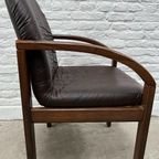 Vintage Eetkamerstoelen 4X, Donkerbruin, Skai, Design, Comfi thumbnail 9