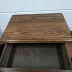 Telefoonbankje Antiek Hout Planten-haltafel Met Lade thumbnail 8