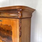 Antieke Biedermeier Secretaire Ladekast Klepkast thumbnail 5