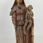 Houten Beeld Van De Maagd Maria Met Jezus thumbnail 14
