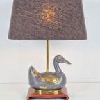 Vintage Eend Tafellamp Messing Mid Century ´70 Regency Lamp thumbnail 6