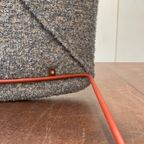 Designstoel – Wolbouclé & Roestvast Staal thumbnail 11