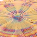 Art Deco Oranje Taartschotel Parelmoer Gebak Schaal Depression Glass thumbnail 8