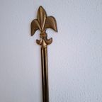 Vintage Messing Dubbel Wandkandelaar Leliebloem / Fleur De Lis thumbnail 8