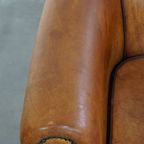 Schapenleren Clubfauteuil In Engelse Stijl Met Karakter En Een Prachtig Patina thumbnail 12