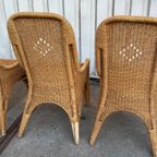 Rotan 4 Eetkamerstoelen Penelope Honingkleur thumbnail 3