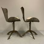 2 Unieke Vintage Super Stoere Stalen Design Stoelen thumbnail 13