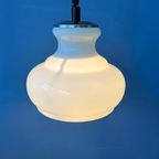 Vintage Mid Century Opaline Melkglazen Hanglamp thumbnail 5