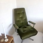 Vintage Goldsiegel Fauteuil Velvet Groen thumbnail 4