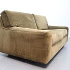 Artifort Vintage Bank 2Zits Groen Velours Ribstof thumbnail 7