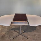 Vintage Eettafel Pastoe Witte Uitschuifbare Tafel Ovaal thumbnail 3