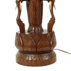 Grote Massief Teak Olifanten Lamp Vintage Tafellamp Sixties thumbnail 5