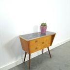 Jaren 50 Kastje Met Lades En Formica Blad Vintage thumbnail 7
