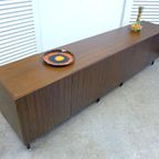 Mooie Vintage Palissander Lowboard Tv Kast Dressoir 249 Cm thumbnail 7