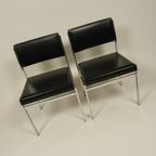 2 X Vintage Zwarte Stoelen, Jaren 60 thumbnail 9