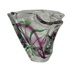 Max Verboeket - Kristalunie Maastricht - Vase With Purple And Green - Unused, Vintage - Dutch Gla thumbnail 5