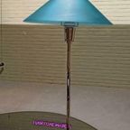 Vintage Frost Glass Tafellamp, Groen/blauw thumbnail 8