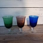 Set Van 3 Kristallen Borrelglazen Van Cristal D'Arques, Frankrijk. thumbnail 2