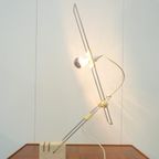 Travertin And Chrome Desk Lamp By Fratelli Manelli thumbnail 4