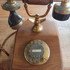 Vintage Houten Draaischijf Telefoon Ptt thumbnail 2