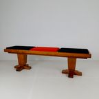 Art Deco Kerkbank Opnieuw Gestoffeerd thumbnail 3