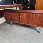 Vintage Directie Bureau Hoek Mahoni thumbnail 14