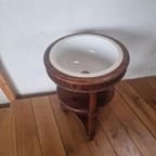 Mahonie Houten Vrijstaande Wastafel Victoriaans. thumbnail 8