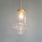 Transparante Hanglamp Van Bubbelglas, Jaren 70 thumbnail 2