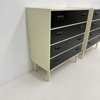 Set Of 2 Chest Of Drawers Black And White , 1970S thumbnail 18