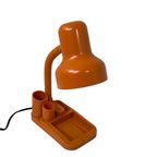 Vintage Desk Lamp / Organizer - Memphis Style / Postmodern - Bright Orange thumbnail 2