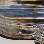 Antieke Serveerschaal Zilverkleurige Schaal Bord thumbnail 15