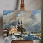 Winterlandschap - F. Overzier (1952-2014) thumbnail 5