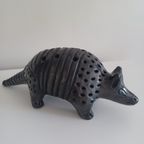 Armadillo. Barro Negro - Dona Rosa. Mexico Oaxaca Keramiek. Vintage '50-'70 thumbnail 4