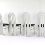 Set 4 Vintage Eighties Stoelen 'meern' Nieuwe Bekleding thumbnail 15