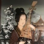 Chinees ‘Achterglas’ Egomise Schilderij Vintage thumbnail 5
